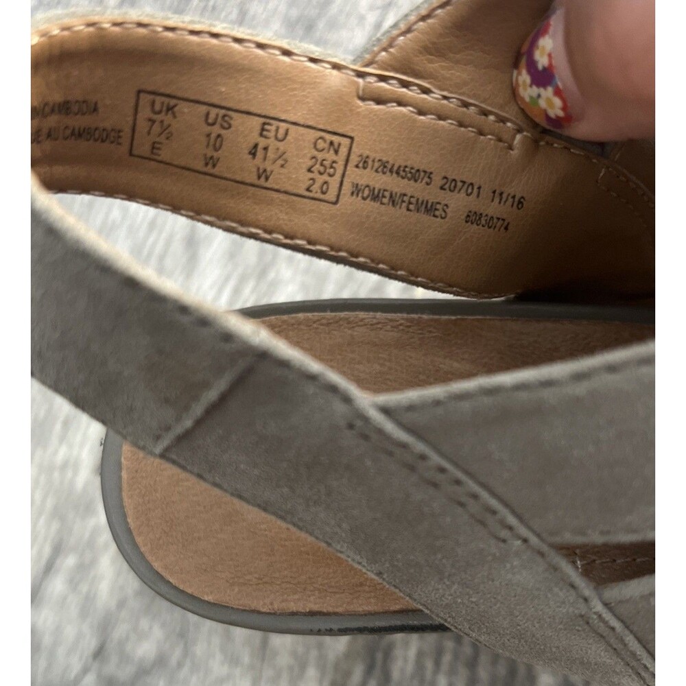 Clarks Women’s Artisan Sage Suede Acina Chester Espadrille Wedge Sandal 10 - Picture 7 of 11